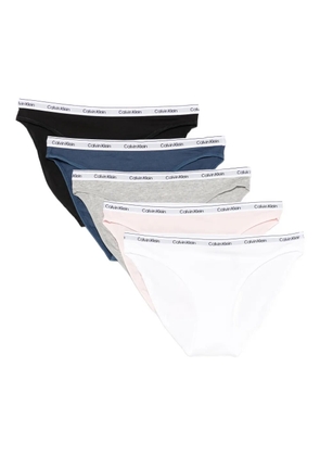 Calvin Klein logo-waistband briefs (pack of five) - Black