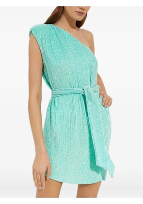 Retrofête Ella one-shoulder mini dress - Green