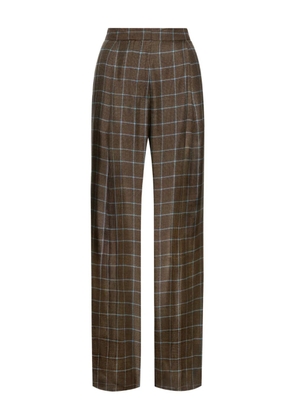 Oscar de la Renta Prince of Wales-check trousers - Brown