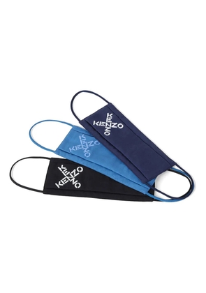 Kenzo logo face masks (set of three) - Blue