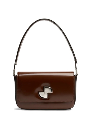 Patou Le Classic Lock leather shoulder bag - Brown