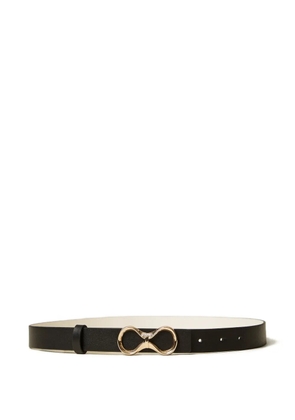 TWINSET logo-buckle reversible leather belt - Black