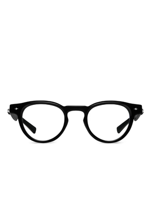 Gentle Monster acetate frame round glasses - Black