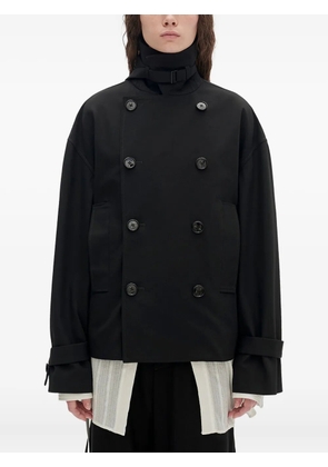 Ann Demeulemeester leni double-breasted trench jacket - Black