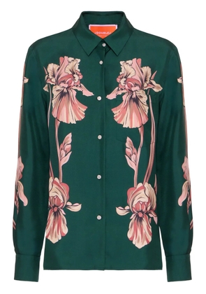 La DoubleJ satin shirt - Green