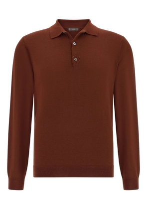 Boggi Milano wool polo shirt - Brown