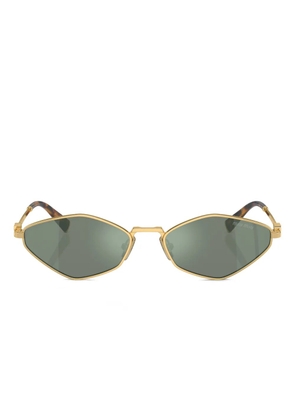 Miu Miu Eyewear geometric sunglasses - Gold