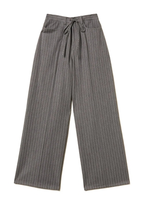 TWINSET pinstriped tie-waist palazzo pants - Grey