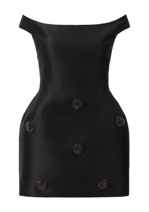 ARAFTU off-shoulder embellished-detail mini dress - Black