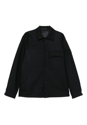 Stone Island patch-pocket wool shirt - Blue