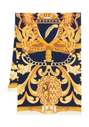 Aspinal Of London printed silk scarf - Blue