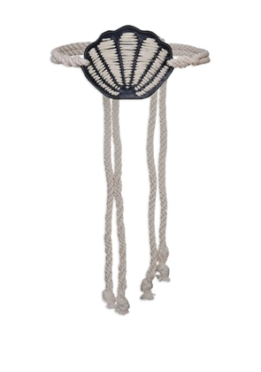 Johanna Ortiz Movimiento Marítimo shell-detail rope belt - Black