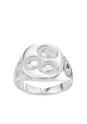 Bleue Burnham Chloroplast Impression signet ring - Silver