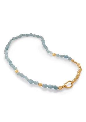 Monica Vinader Rio aquamarine beaded necklace - Gold