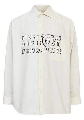 MM6 Maison Margiela asymmetric cotton shirt - Neutrals