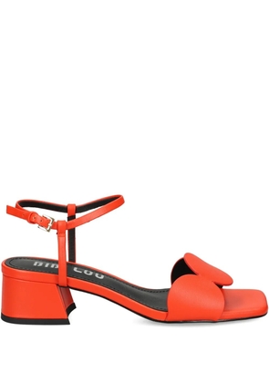 Bibi Lou block-heel round-embellishments heeled sandals - Red