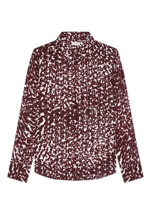 DRIES VAN NOTEN animal-print blouse - Red