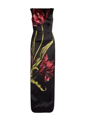 ERDEM floral-print maxi dress - Black