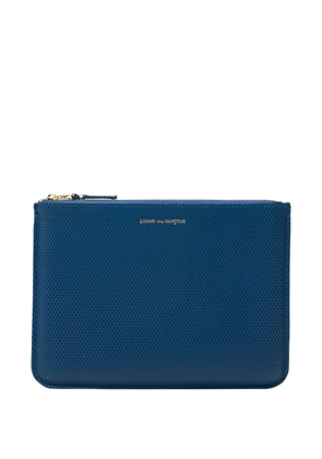 Comme Des Garçons Wallet textured zip wallet - Blue