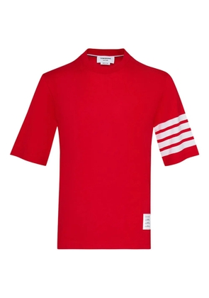 Thom Browne 4-Bar stripe-detail T-Shirt - Red