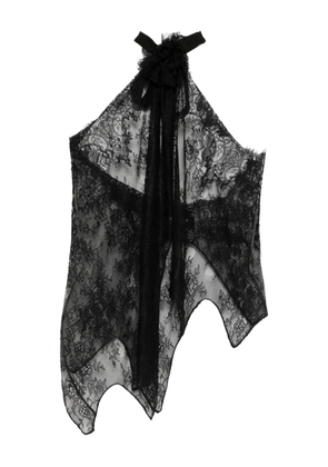 BLAKLACE lace halter top - Black