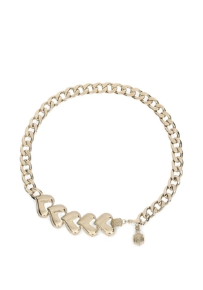 Genny heart-detail chain belt - Gold