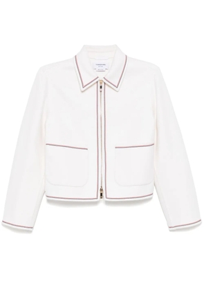 Thom Browne patch pocket golf jacket - White