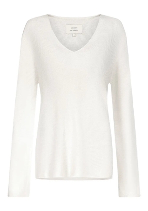 LouLou de Saison V-neck long-sleeve sweater - Neutrals