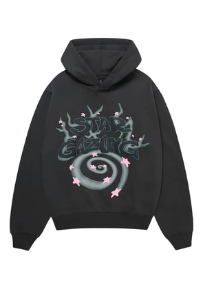 BROKEN PLANET stargazing-print hoodie - Black