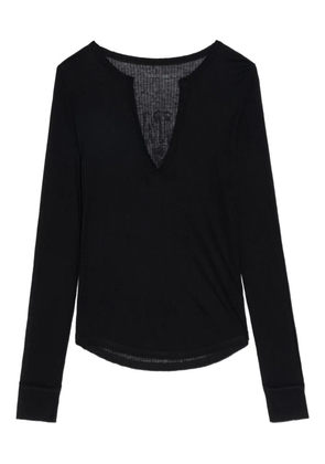Zadig&Voltaire ribbed long-sleeve top - Black