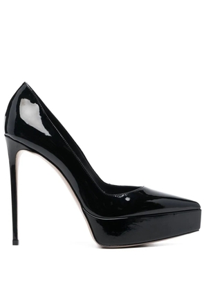 Le Silla 140mm Uma patent-leather platform pumps - Black