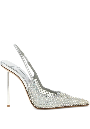 Le Silla Gilda rhinestone-embellishment slingback pumps - White