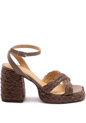 Castañer raffia heeled espadrilles - Brown