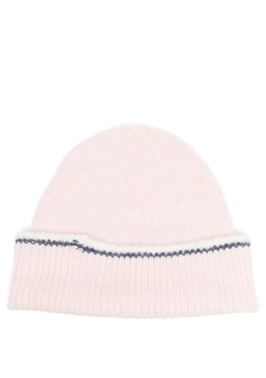 Barrie ribbed cashmere beanie - Pink