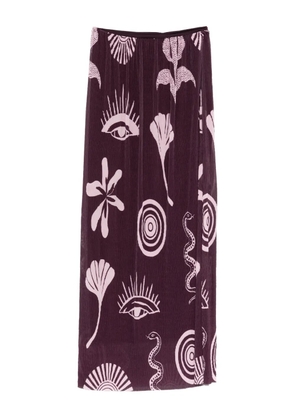 Cala de la Cruz Vela high-waist maxi skirt - Purple