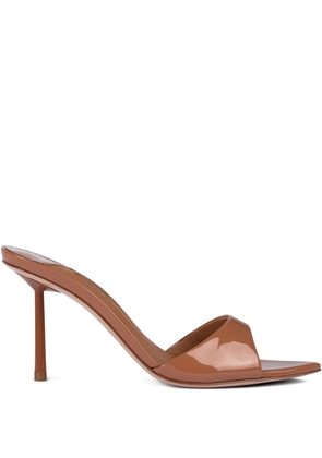 Le Silla 80mm Bella patent leather sandals - Brown