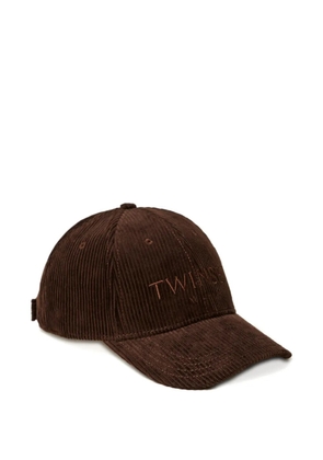 TWINSET corduroy baseball hat - Brown