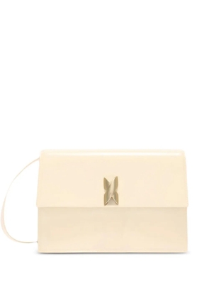 Genny small leather clutch bag - Neutrals