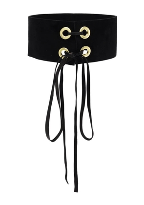 Manokhi Mira 4 leather chocker necklace - Black