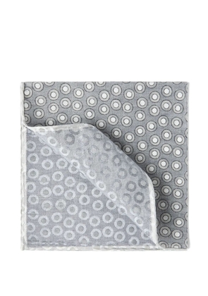Brunello Cucinelli polka-dot silk pocket square - Grey