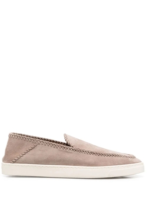 Giorgio Armani slip-on suede loafers - Neutrals
