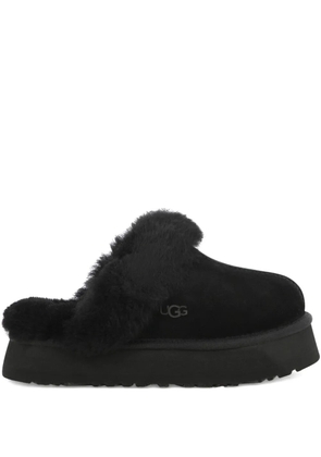 UGG Disquette faux-fur trimmed slippers - Black