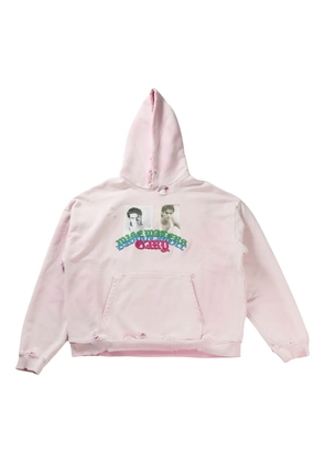 Paly graphic-print hoodie - Pink
