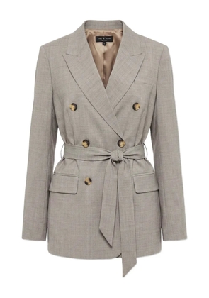 rag & bone double-breasted belted jacket - Neutrals