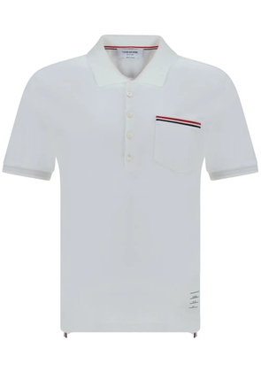 Thom Browne chest pocket polo shirt - White