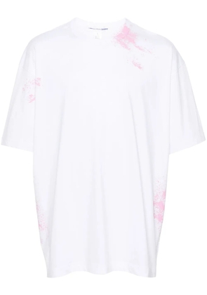 Comme Des Garçons Shirt splatter-print cotton T-shirt - White