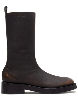 Courrèges Rider Patina leather boots - Brown