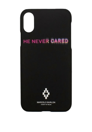 COUNTY OF MILAN He Never Cared iPhone X case - Black
