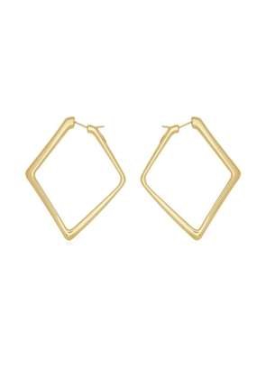 Jewels Aficionado square gold hoop earrings