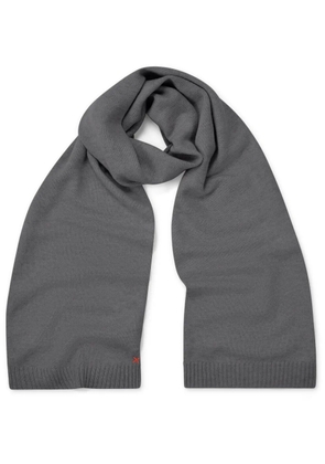 Chinti & Parker decorative-stitching scarf - Grey